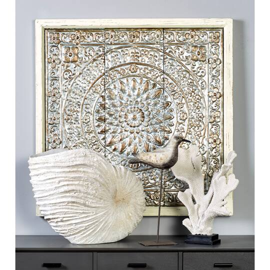 34" Brown Iron Rustic Wall Décor